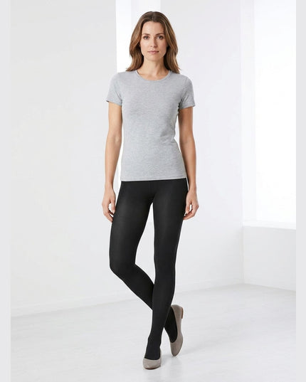 Çorape me trup termo të zeza për Femra - Model Front