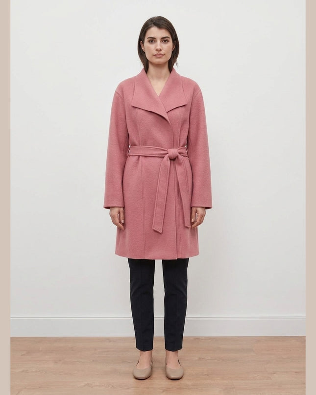 Mantel Fleece ngjyrë trëndafili për Femra - Model Front