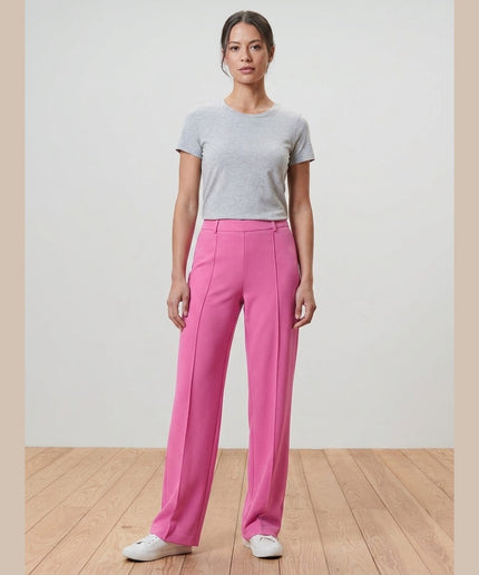 Pantallona jersey pink për Femra - Model Front