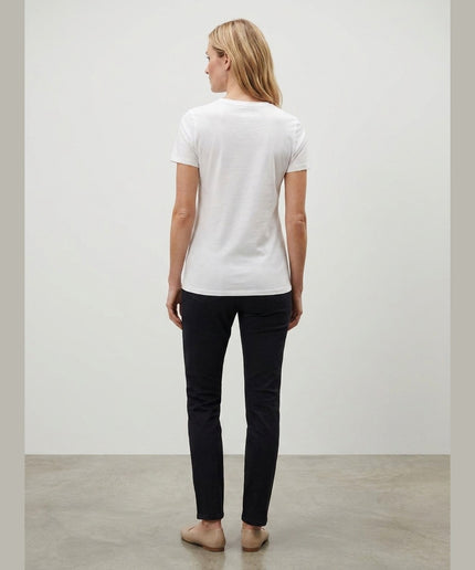 T-Shirt i Bardhë me Print Citroni për Femra - Model Back