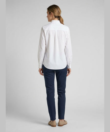 Bluzë me fruda e bardhë për Femra - Model Back
