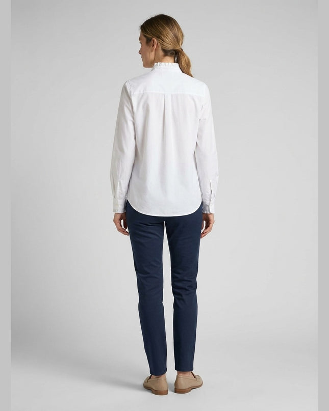 Bluzë me fruda e bardhë për Femra - Model Back