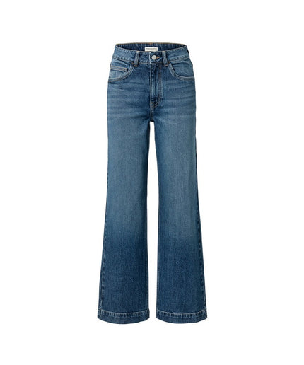 Xhinse Wide Leg Mid Blue Denim për Femra - Ghost Front