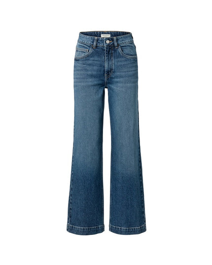 Xhinse Wide Leg Mid Blue Denim për Femra - Ghost Front