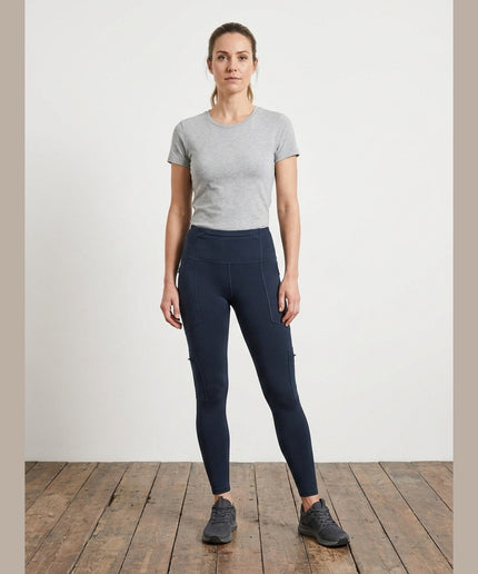 Leggings e kaltër e mbyllur për Femra - Model Front