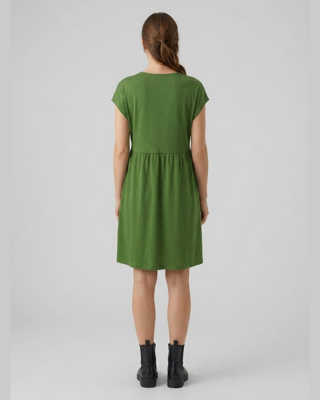 Fustan xhersei i gjelbër për Femra - Model Back
