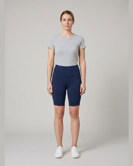Pantallona biçiklete Kaltër e mbyllur për Femra - Model Front
