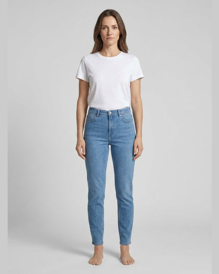 Jeggings ngjyrë blu e çelët për Femra