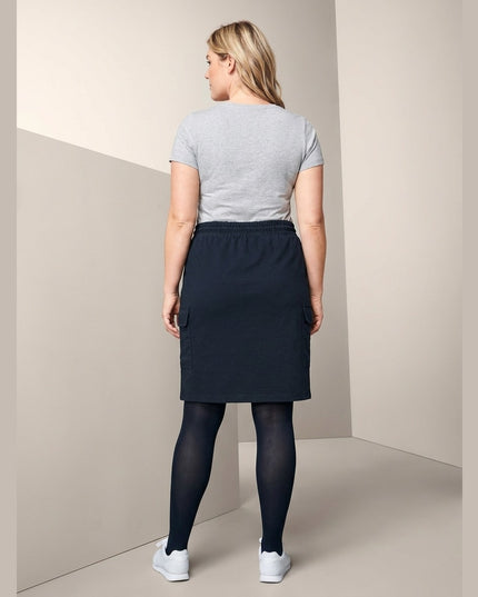Fund sweat i kaltër i errët për Femra - Model Back