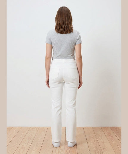 Xhinse Straight të Bardha për Femra - Model Back