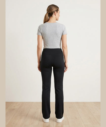 Pantallona sporti Bodyforming të zeza për Femra - Model Back