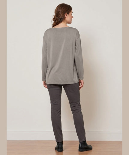 Bluzë taupe për Femra - Model Back