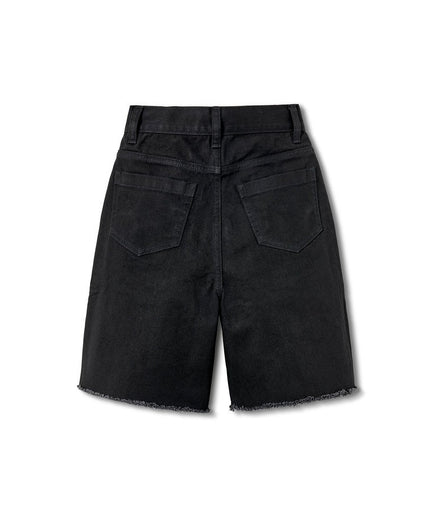 Shorts Bermuda të zeza për Femra - Ghost Back