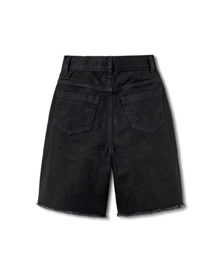 Shorts Bermuda të zeza për Femra - Ghost Back