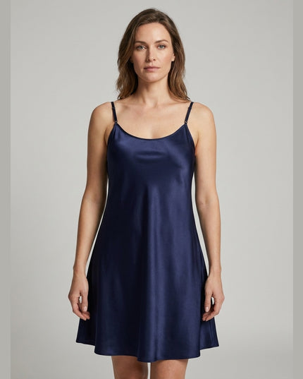 Këmishë natë blu e errët për Femra - Model Front