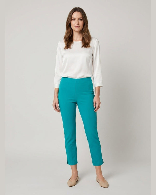 Pantallona 7/8 Blu Azure - Model Front