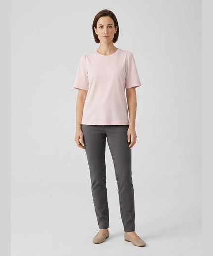 Maicë me rrudha ngjyrë rozë për Femra - Model Front