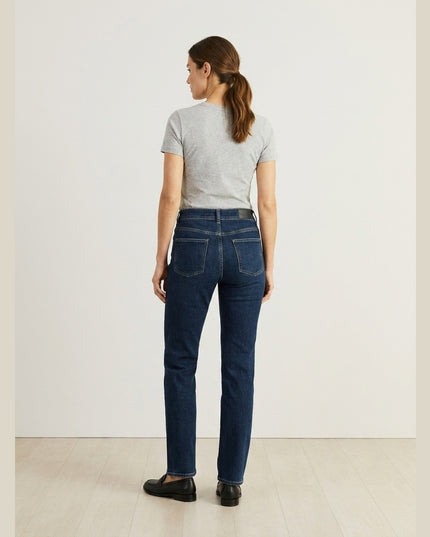 Xhinse Straight të kaltra të errëta për Femra - Model Back