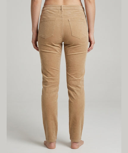 Pantallona Slim Fit të bezhë për Femra - Model Back