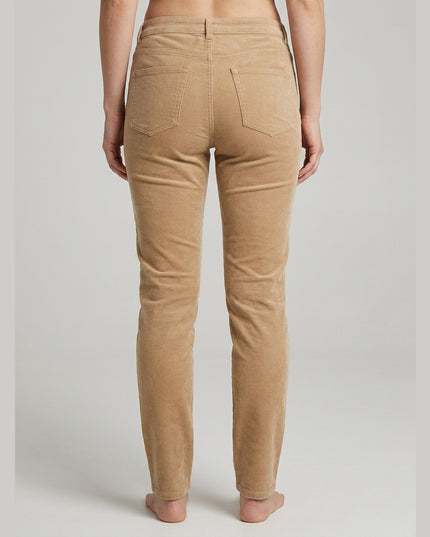 Pantallona Slim Fit të bezhë për Femra - Model Back