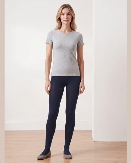 Çorape të gjata termo Kaltër e Mbyllur për Femra - Model Front