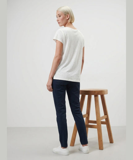 Maicë me liri ngjyrë krem e bardhë për Femra - Model Back