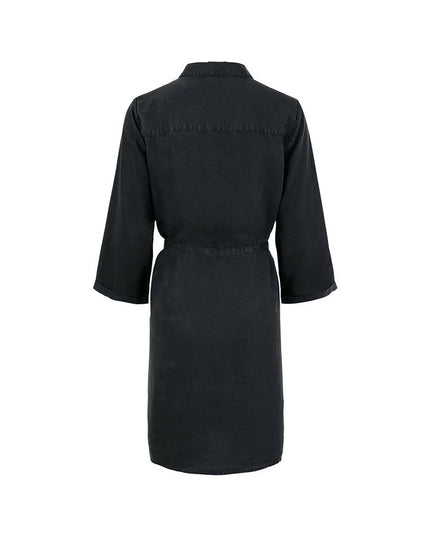 Fustan këmishë i zi denim për Femra - Ghost Back