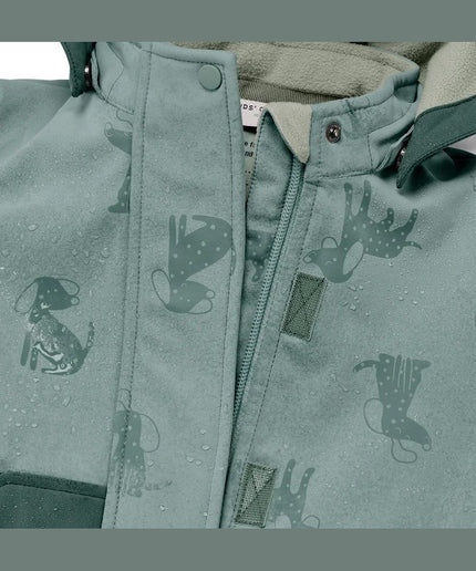 Jakne Softshell e gjelbër sherebelë dhe e mbyllët për Fëmijë - Detail 3