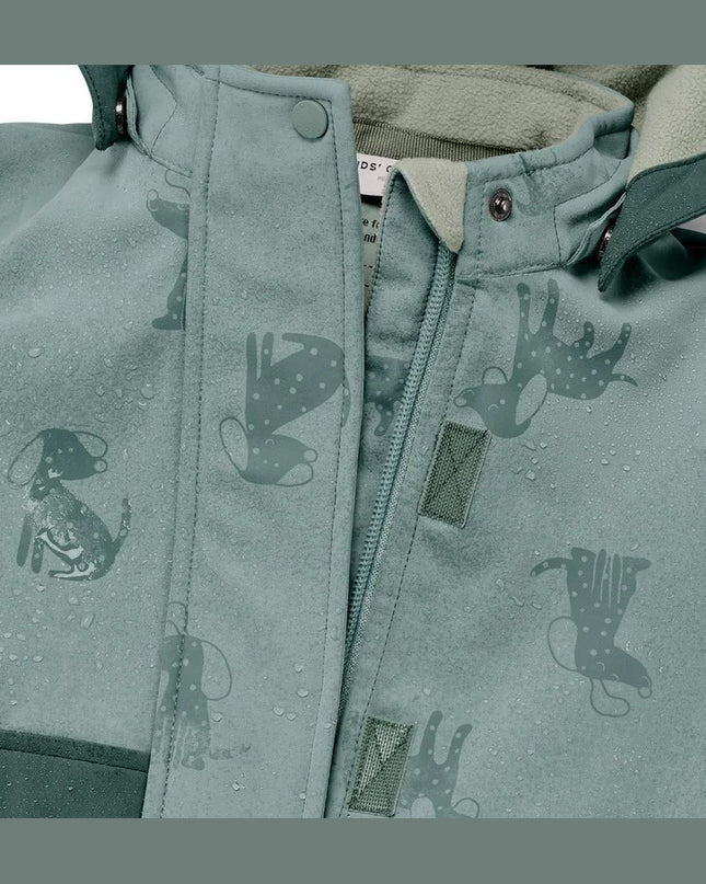 Jakne Softshell e gjelbër sherebelë dhe e mbyllët për Fëmijë - Detail 3