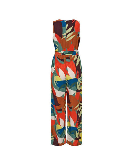 Jumpsuit print me gjethe me shumë ngjyra për Femra - Ghost Back