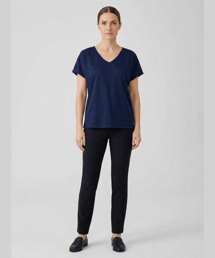 Maicë me strukturë e kaltër e errët për Femra - Model Front