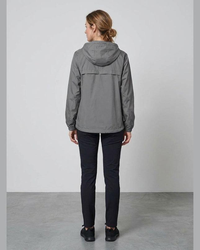 Windbreaker ngjyrë argjendi për Femra - Model Back
