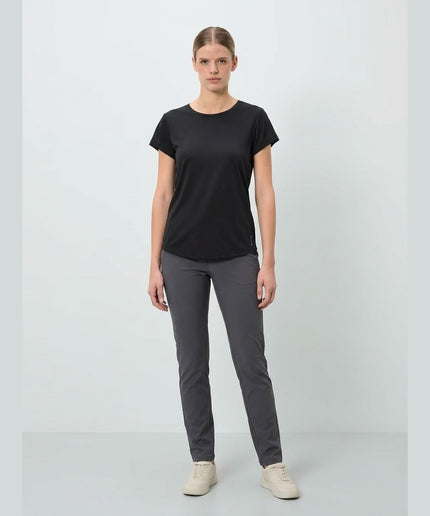 Maicë sportive e zezë për Femra - Model Front