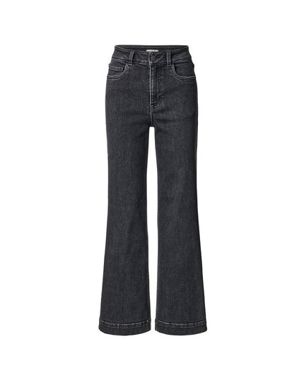 Xhinse Wide Leg Black Denim për Femra - Ghost Front