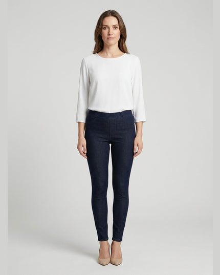 Pantallona Stretch blu e errët për Femra - model pamja e përparme