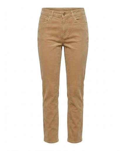 Pantallona Slim Fit të bezhë për Femra - Ghost Front