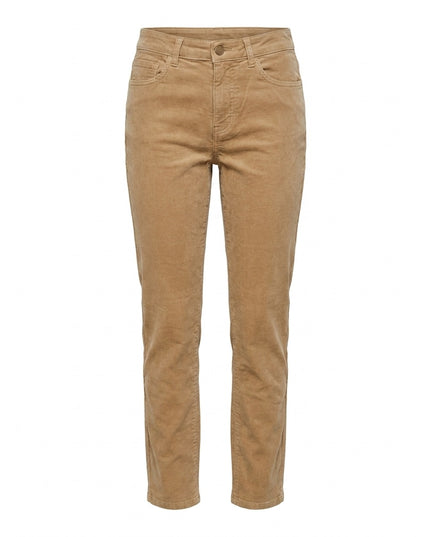 Pantallona Slim Fit të bezhë për Femra - Ghost Front
