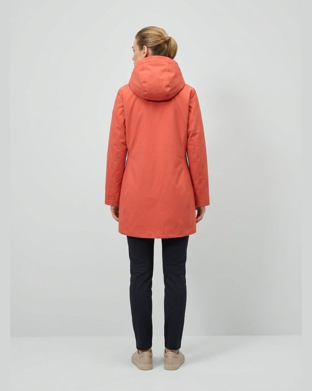 Pallto termo portokalli për Femra - Model Back