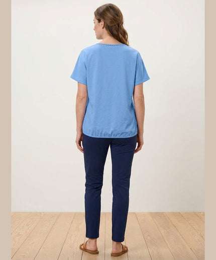 Bluzë e kaltër e çelët për Femra - Model Back