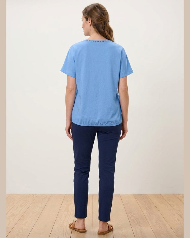 Bluzë e kaltër e çelët për Femra - Model Back