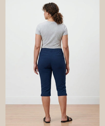 Pantallona 3/4 Bengalin Kaltër e Errët për Femra - Model Back