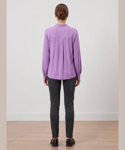 Bluzë këmishë lila për Femra - Model Back