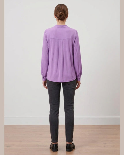Bluzë këmishë lila për Femra - Model Back