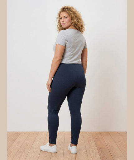 Leggings e kaltër e errët për Femra - Model Back