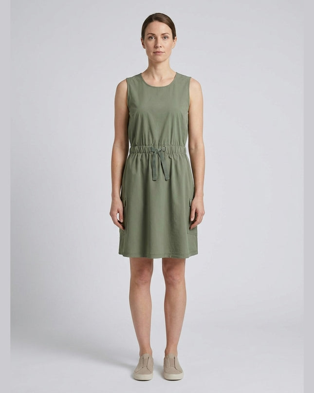 Fustan funksional Kaki për Femra - Model Front