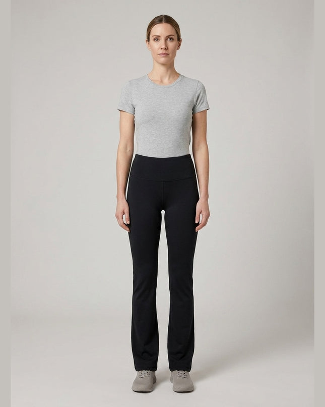 Pantallona Sportivë të Zinj për Femra - Model Front