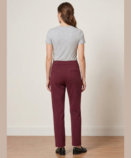 Pantallona jogger me tegel të kuqe të errët për Femra - Model Back