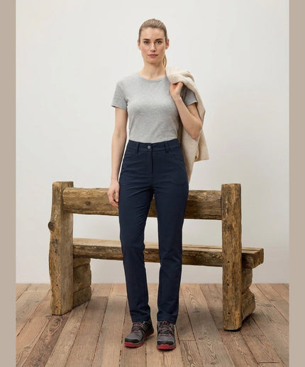 Pantallona termo të kaltra të mbyllëta për Femra - Model Front