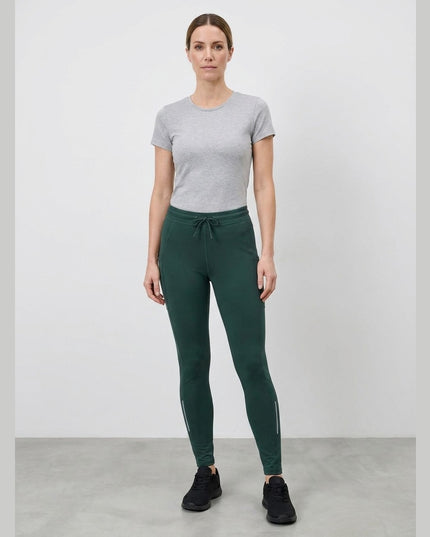 Bluzë vrapimi me mëngë të gjata e gjelbër neon për Femra - Model Front