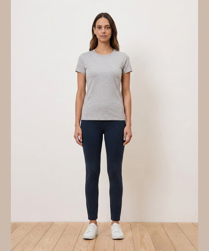 Leggings e kaltër e mbyllur për Femra - Model Front